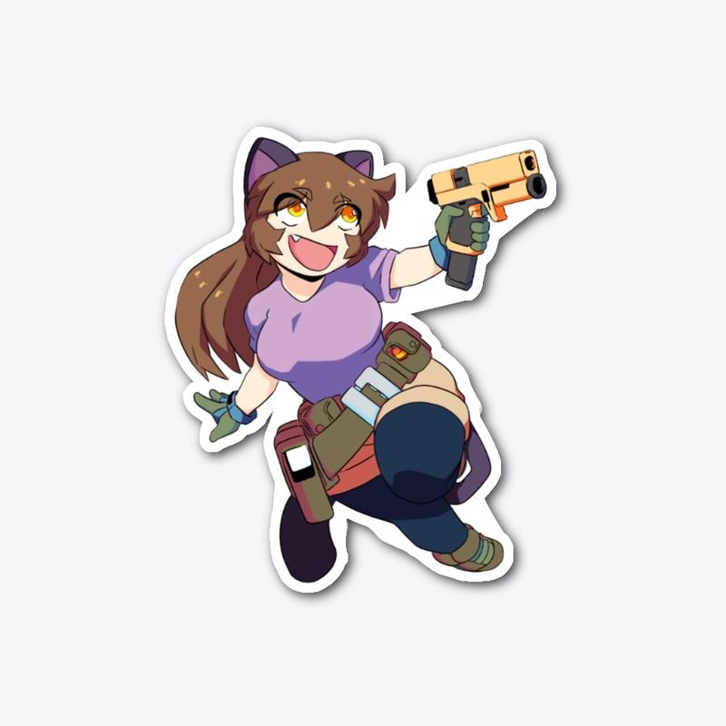 KKBB: Action Kitty Sticker